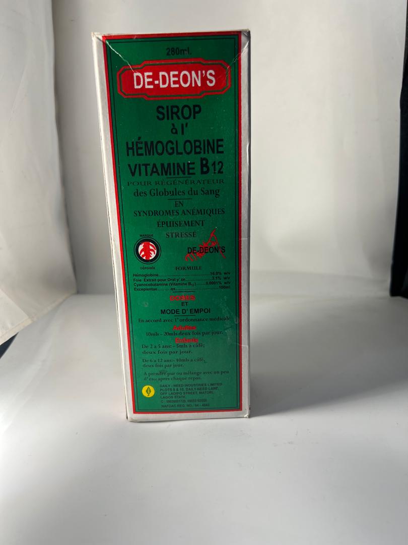 DE-DEON'S SYRUP 280ML DE-DEON’S SYRUP 280ML - Image 1
